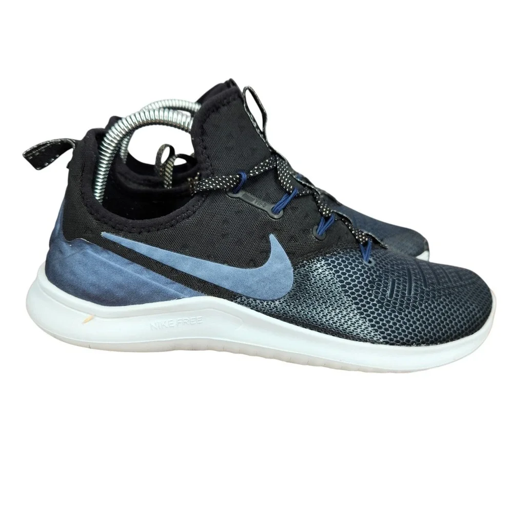 Nike Free TR 8 Running Shoes Womens 9 Black Blue Sneakers Trainers AJ7833-044